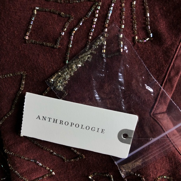 Beaded Anthropologie top! 🤎 brand new with tags - Picture 3 of 4